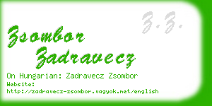 zsombor zadravecz business card